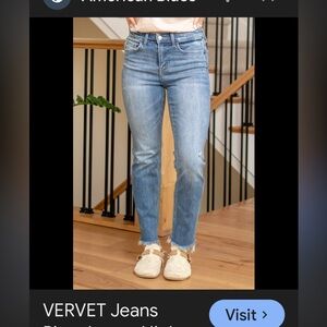 Vervet Women's High Rise Blue Jeans